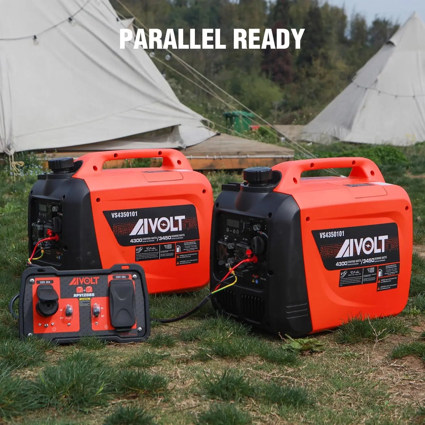 Inverter Generator 4300W Gas Powered Portable Generator Super Quiet Outdoor Generator RV Ready for Camping Tools and Home