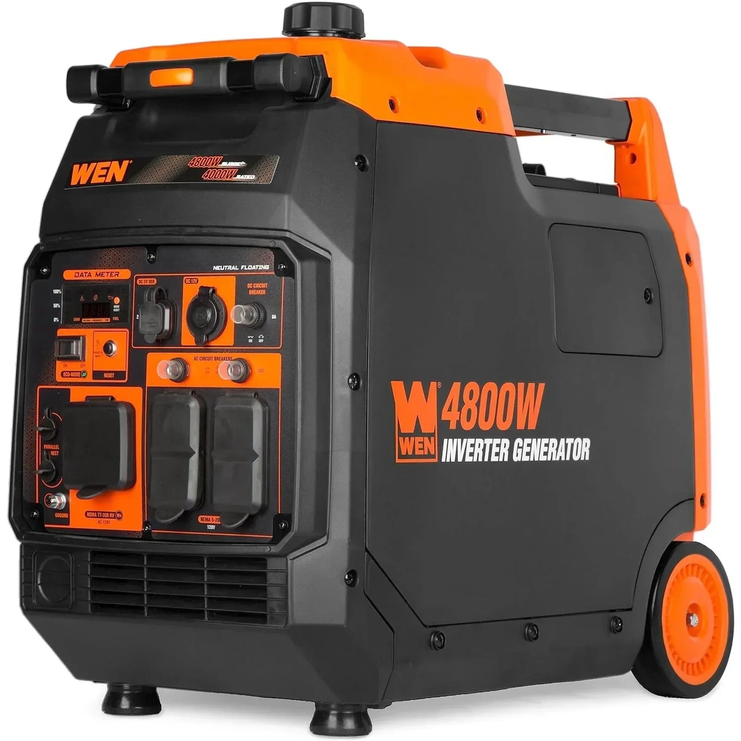 WEN 4800-Watt Portable Inverter Generator, RV-Ready, Quiet and Lightweight with Fuel Shut Off (56477i)